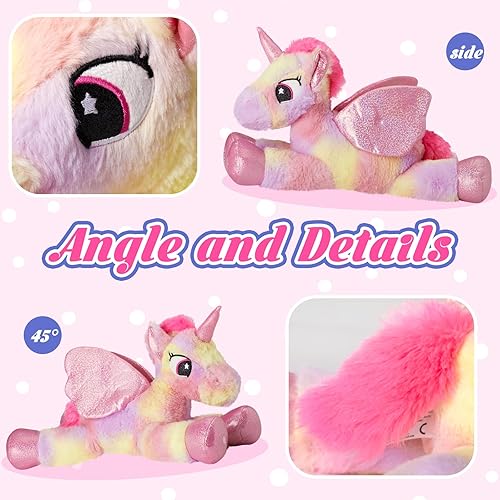 Miniatura 3 de Glow Guards Almohada de peluche suave de unicornio con luz de 18 pulgadas con luces LED nocturnas que brillan en la oscuridad regalo de cumpleaños