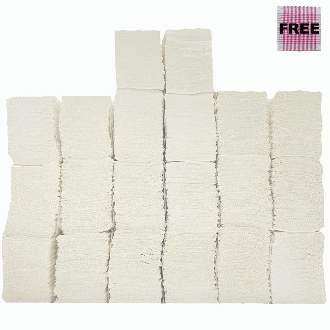 Ella Multi Fold Tissue Paper I 2600 Sheets I Pack of 20 I Soft Absorbent 1 Ply I Kitchen Bathroom Dining and Hand Use I Bulk Pack for Home and Office I Free Check Duster Cloth-image-23