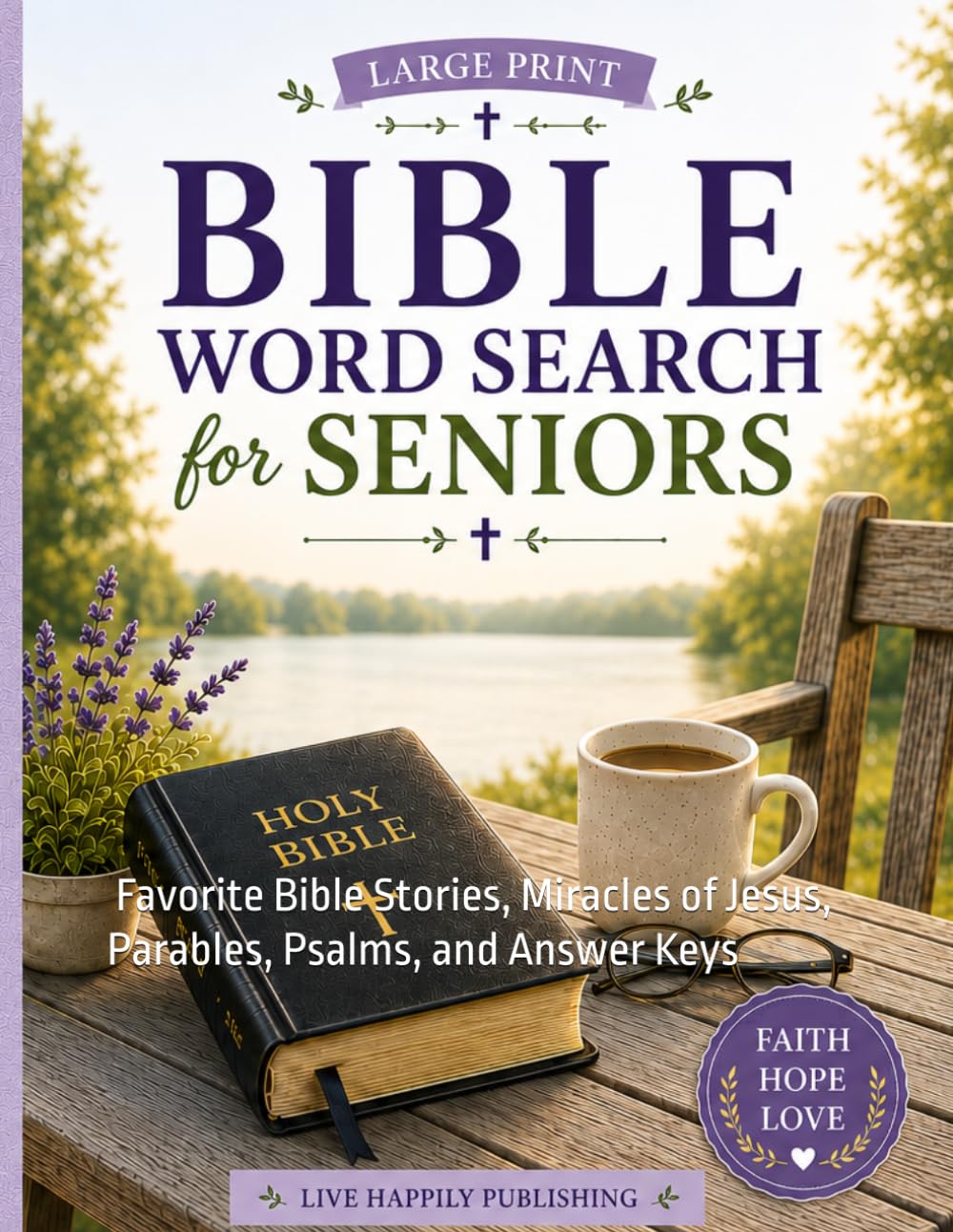 Bible Word Search for Seniors: Large Print Bible Word Search Puzzles for Seniors with Favorite Bible Stories, Miracles of Jesus, Parables, Psalms, and Answer Keys