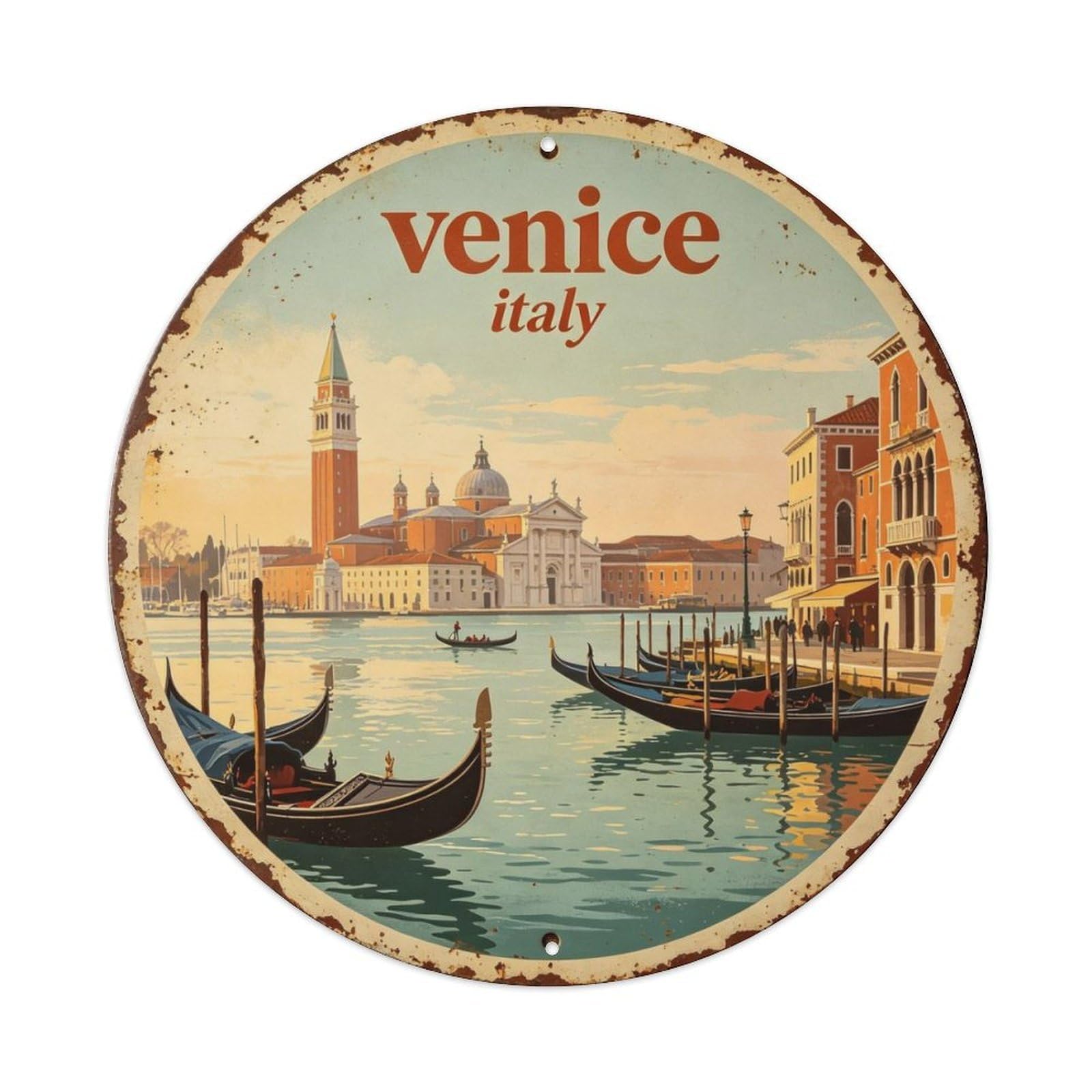 Venice_vintage Metal Tin Sign Plaque