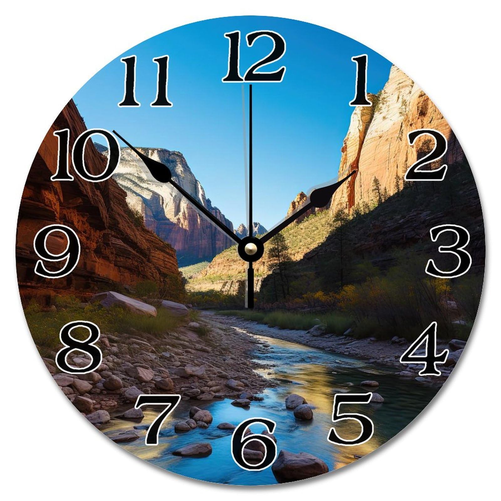 Horloge murale de ferme du parc national de Zion 30,5 cm moderne