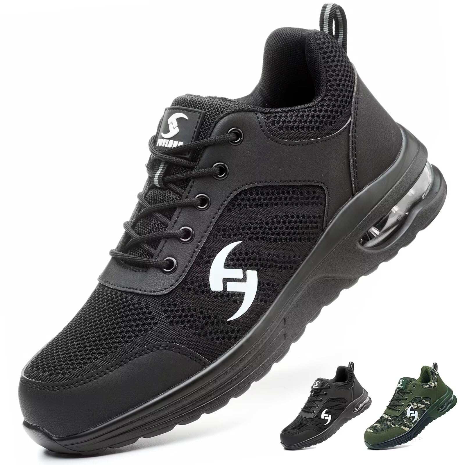 Obuwie ochronne męskie buty robocze, damskie, lekkie, oddychające, ze stalowym noskiem, rozm. 36-47