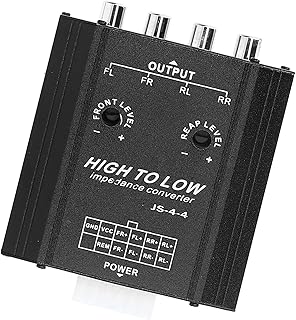 Audio Converter,12V 4 Channel Audio Impedance Converter High to Low Line Car Stereo Radio Speaker Frequency Filter