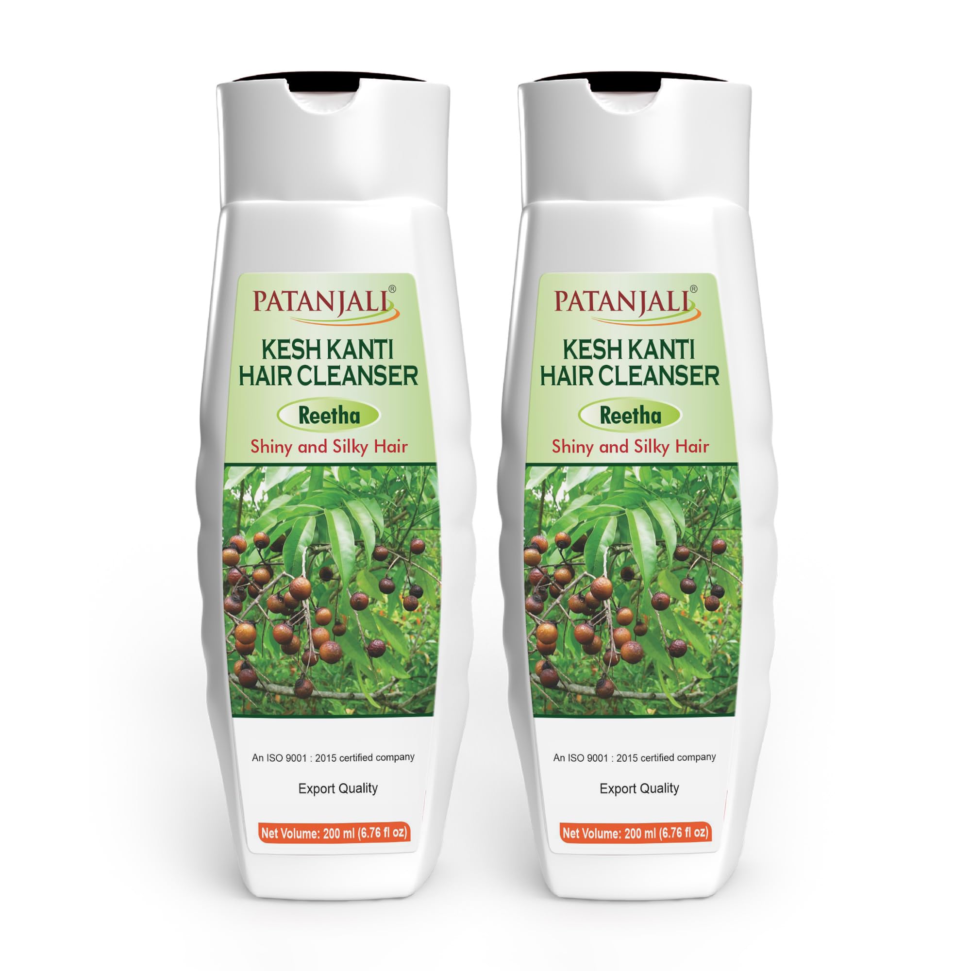 - patanjali Kesh Kanti Reetha Hair Cleanser Shampoo for Dry Hair, Sulfate Free, Herbal Ayurvedic Reetha Shampoo, 200ml Pack of 2 (400ml Total)