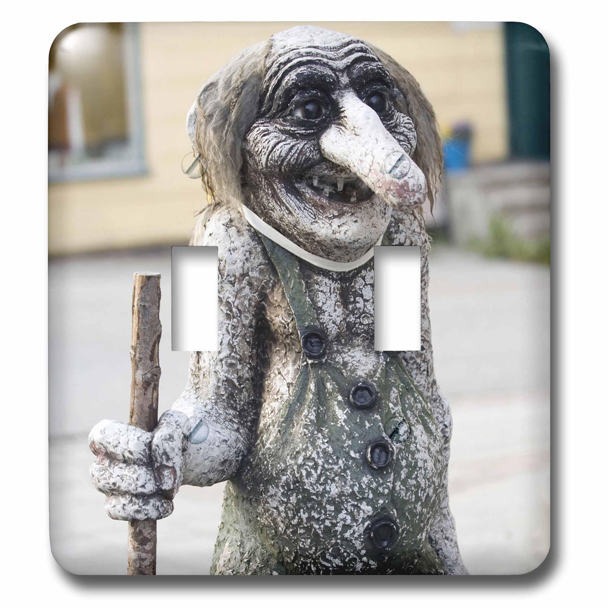 Statue de Troll Norvège double interrupteur cadeau original 3dRose