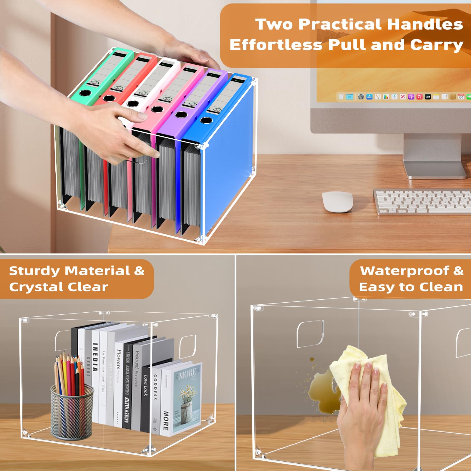 Amazon.com: POCFOINY Acrylic File Box File Organizer Box