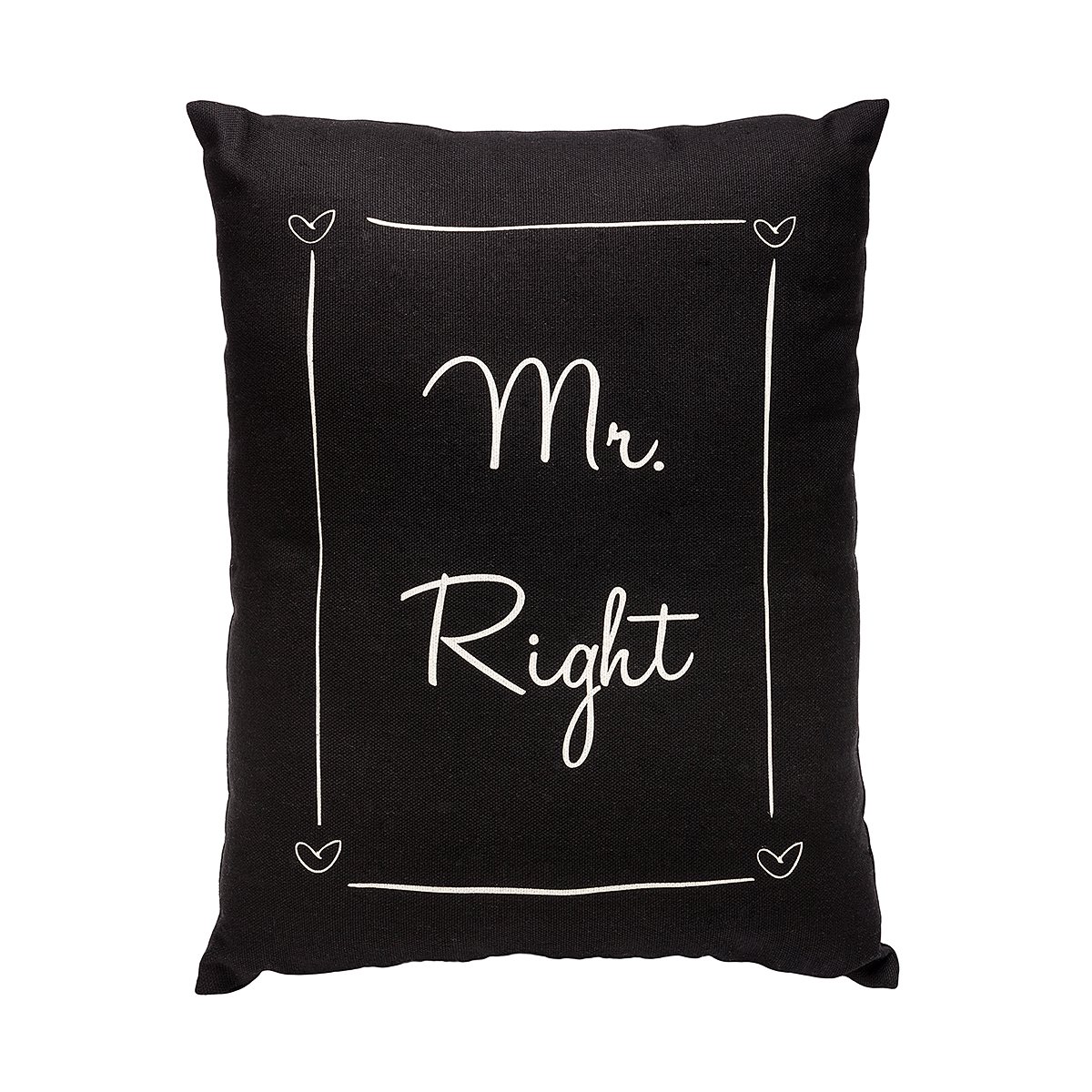 Collins Canvas Fabric Pillow, Mr. Right