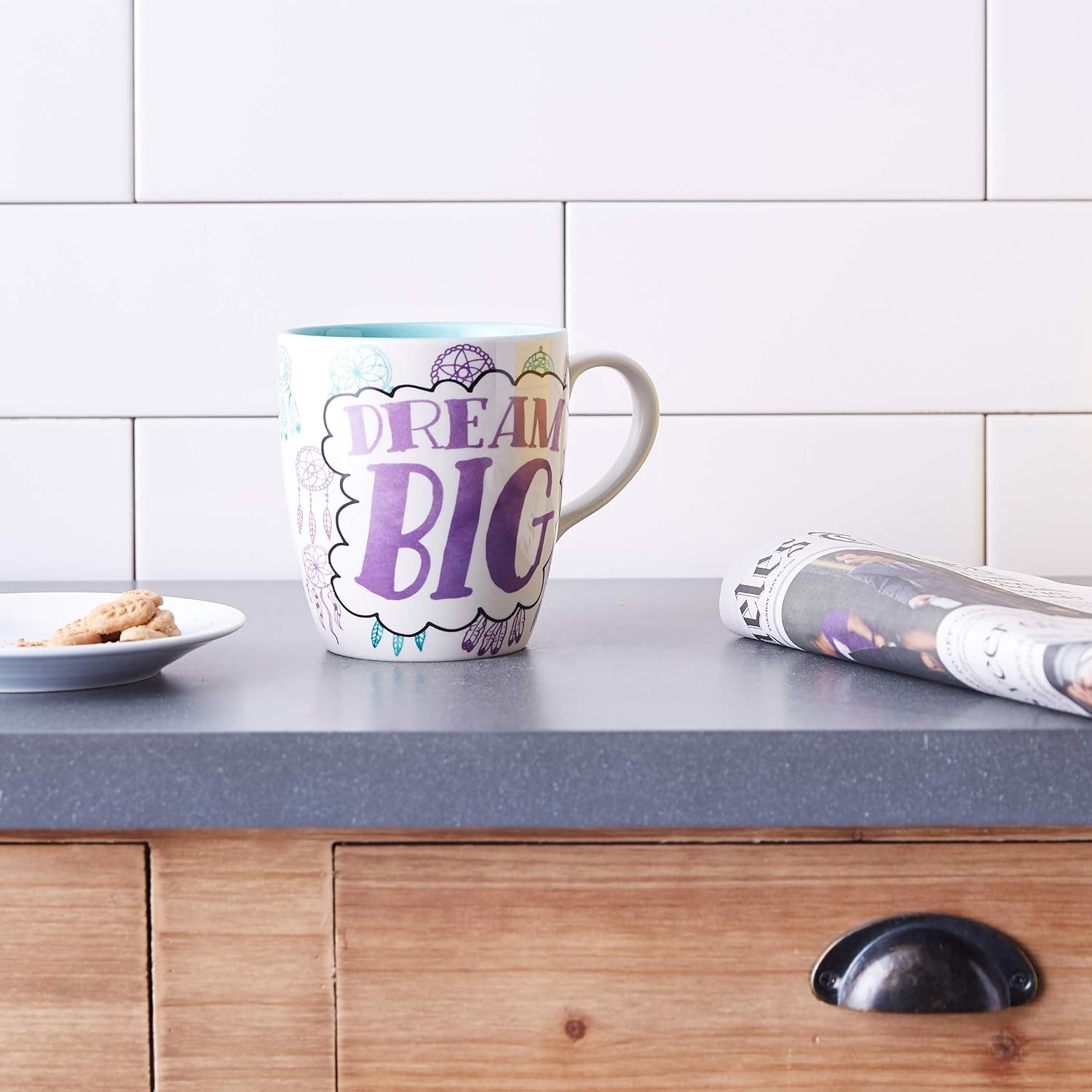 Enesco Our Name is Mud Dream Big Oversized Coffee Mug, 28 Ounce, Multicolor