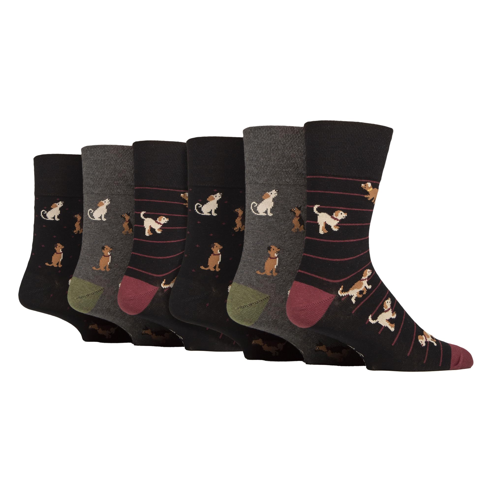 Gentle Grip NEW: 6 Pairs Men's No Elastic Socks 6-11 uk, 39-45 eur