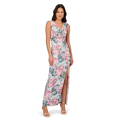 Adrianna Papell Jacquard Long Dress Women
