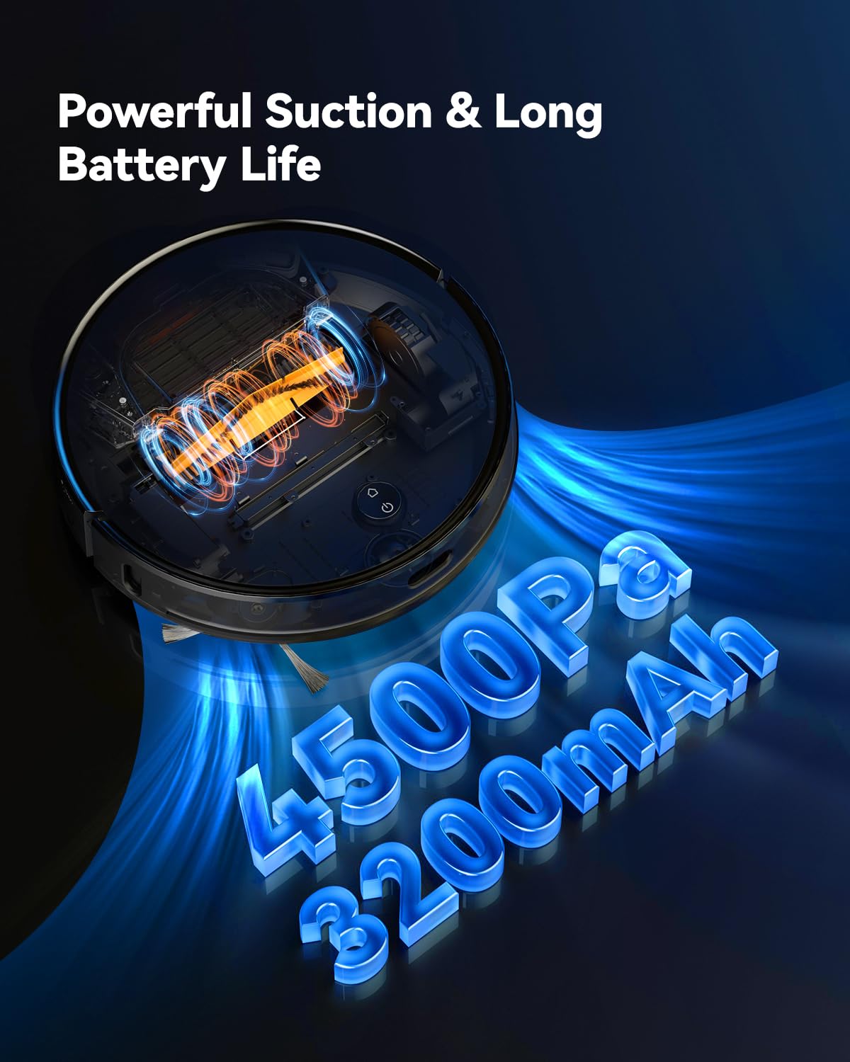 Imou Robot aspirapolvere 4500Pa RV1 aspirapolvere robot 2 in 1, ricarica automatica da 3200mAh, Navigazione LiDAR, APP