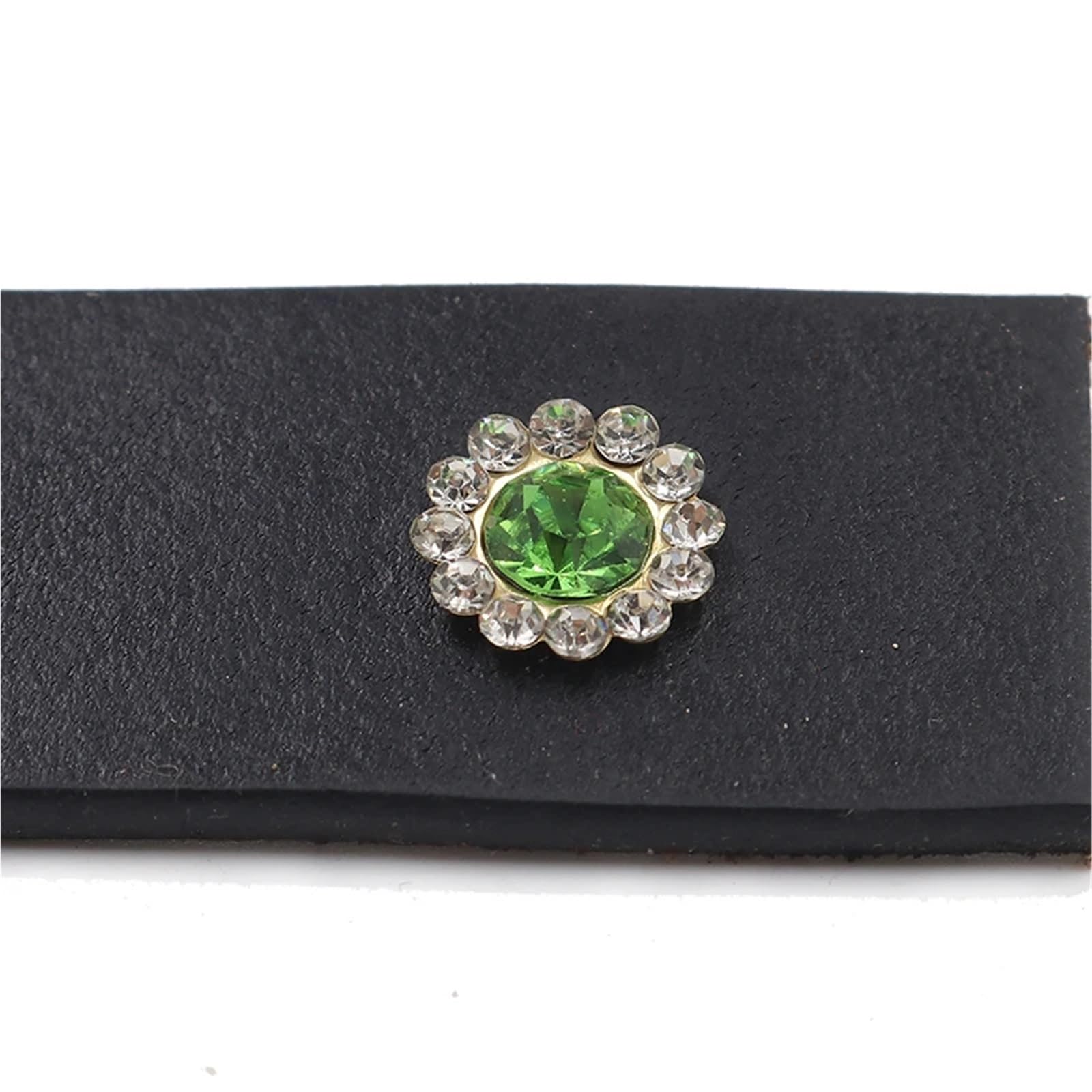 Remaches de cristal metálico, Remaches de diamantes imitación cristal con forma flor multicolor 12 mm, 100 piezas for manualidades DIY