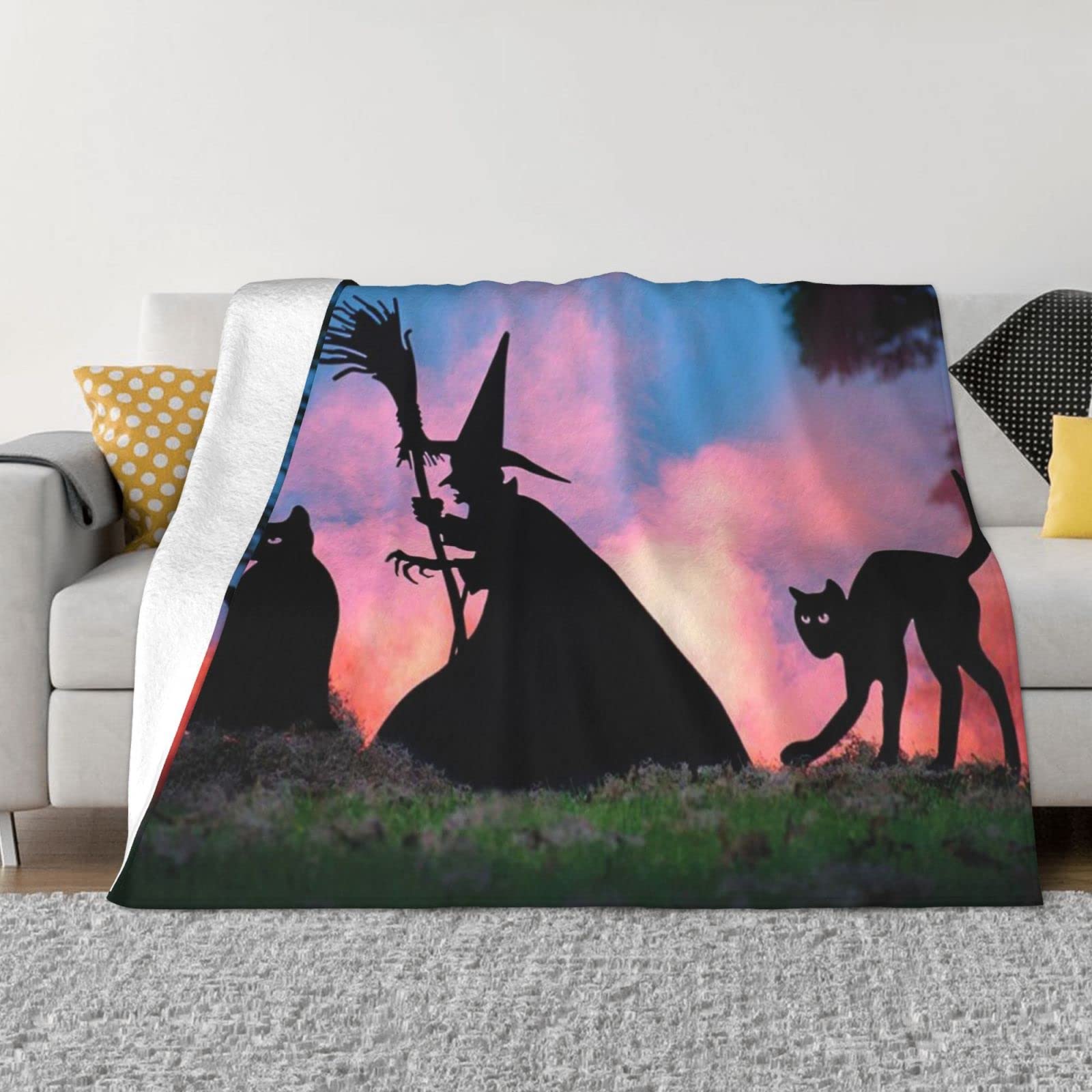 Couverture Halloween en flanelle premium 203x152 cm de qualité supérieure
