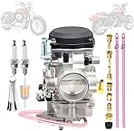 CV40 Carburetor Replacement for Harley Davidson Sportster 1200 XLH1200 Sportster 883 XL883 1998-2016 / Softail 1988-2017 / Dyna FXR FXD 1988-2016 / Touring 1988-2016 27490-04