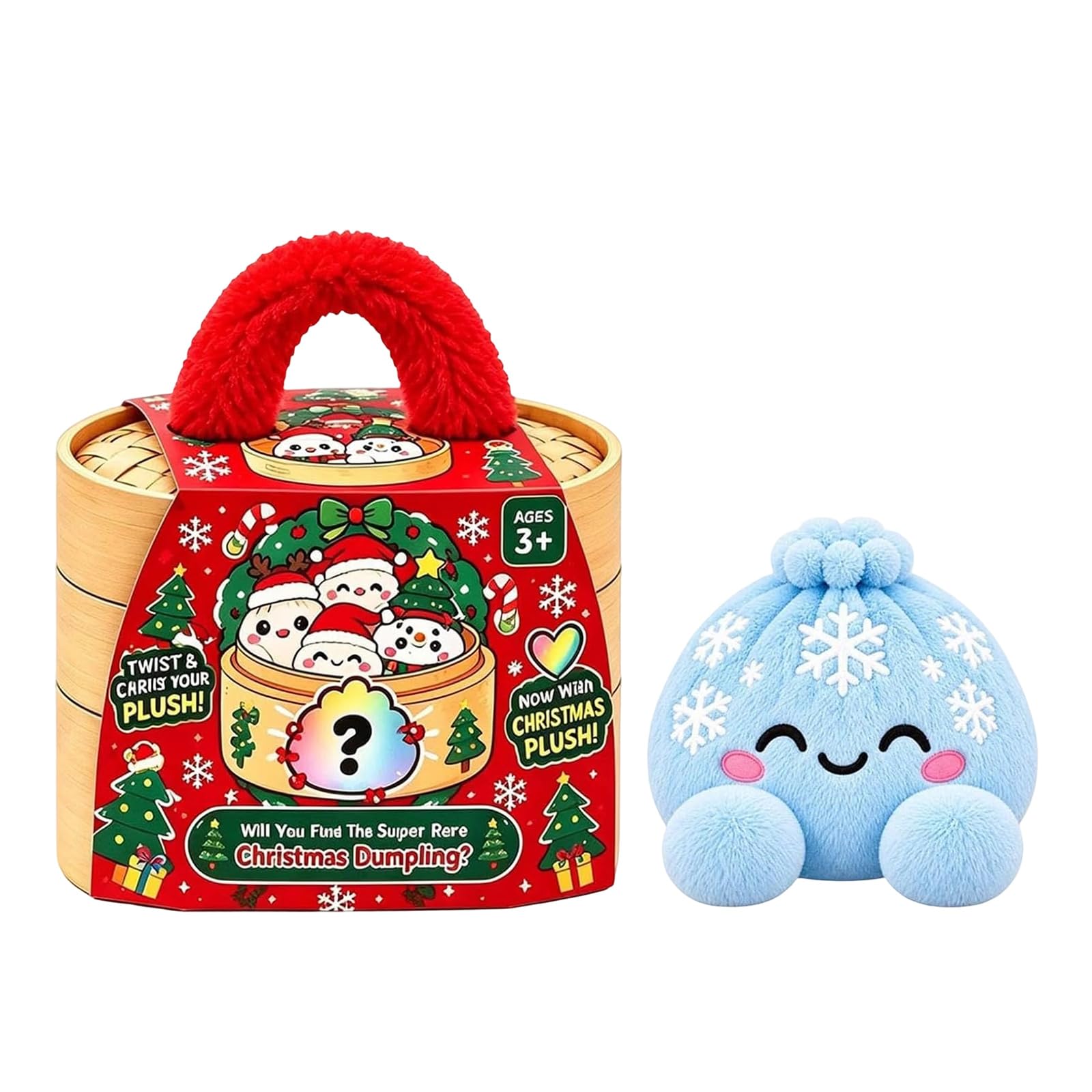 Squishy Dumpling Cute Plush Giant Dumpling Squishy Mystery Dumplings Christmas Halloween Dumplings Squishies Toys Large Rainbow Adult Fidget Buns Blind Box Toys