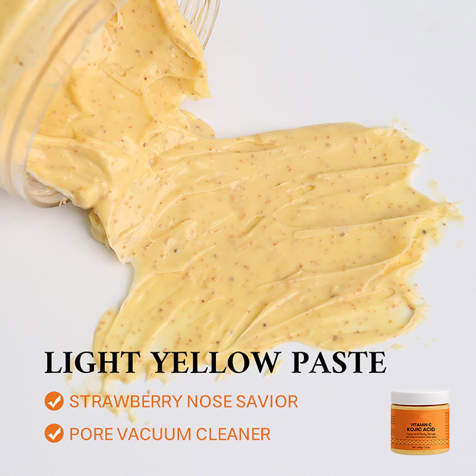 Exfoliante corporal orgánico de cúrcuma y vitamina C, limpieza profunda para eliminar piel muerta (100 g)
