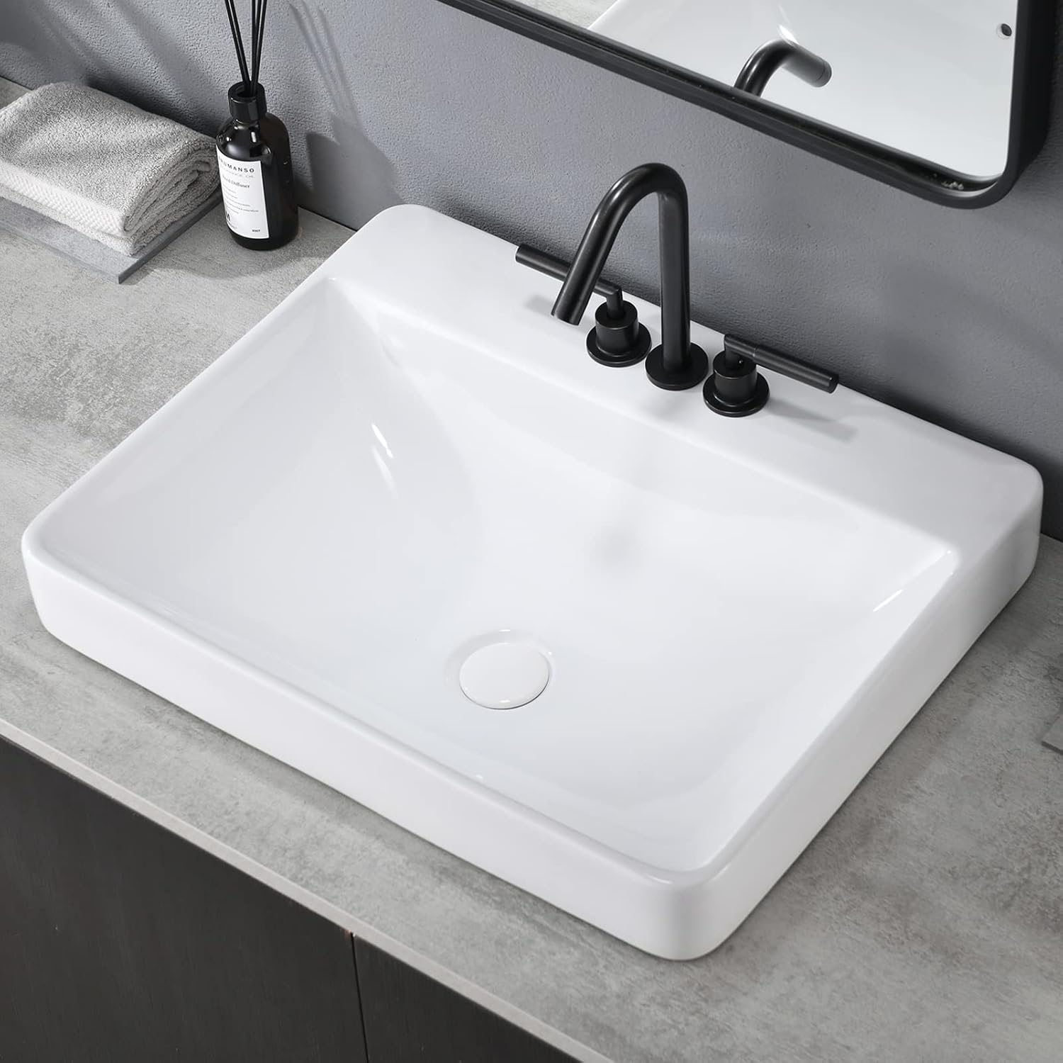 Home & Garden Porcelain Above Counter Bathroom Vessel Sink Wash Basin