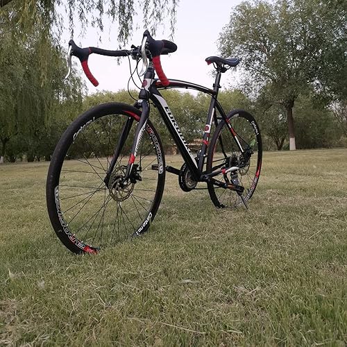 Miniatura 5 de EUROBIKE Bicicleta de carretera 700C Ruedas 19.3 in Marco para hombres y mujeres Bicicleta de carreras