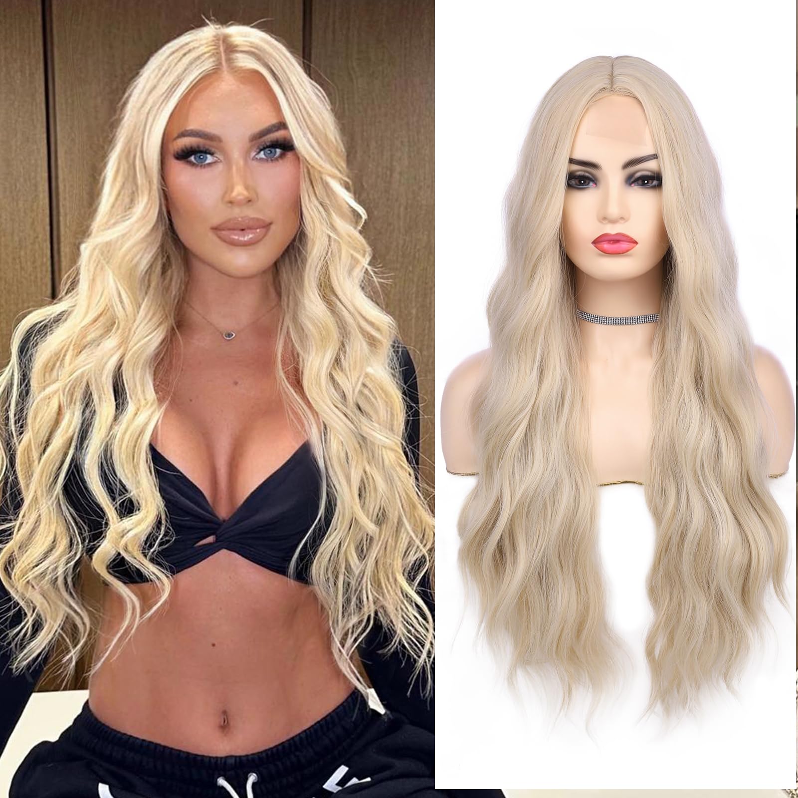 New blonde long wigs 28\