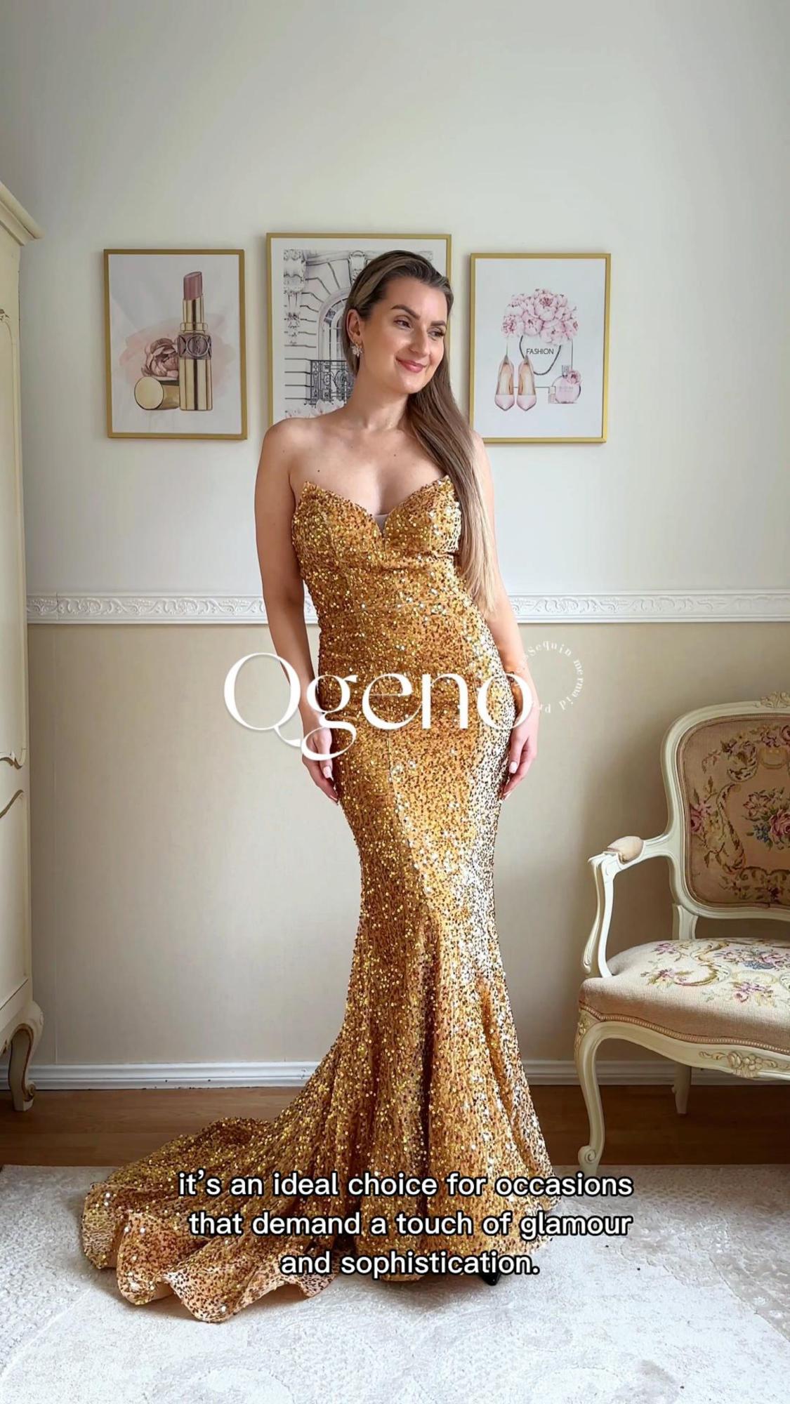 Amazon.com: Qgeno Black Mermaid Prom Dresses for Women Long Strapless  Sparkly Sequin Sexy Backless V Neck Petite Formal Evening Gowns US0 :  Clothing, Shoes & Jewelry