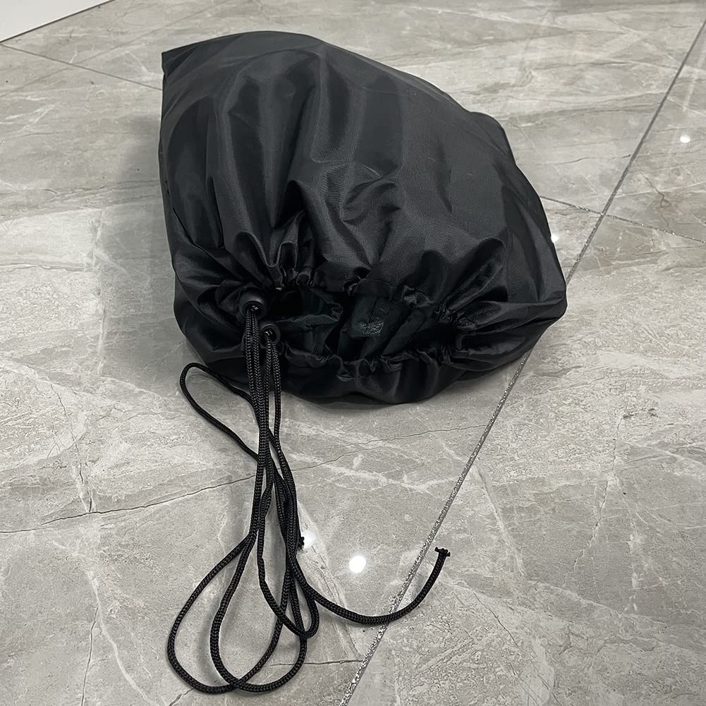 Copertura per mobili in rattan, impermeabile, antipolvere, antivento, per mobili da esterni, panno Oxford 210D con coulisse, portalo con te (nero, dimensioni: 200 x 160 x 70 cm)