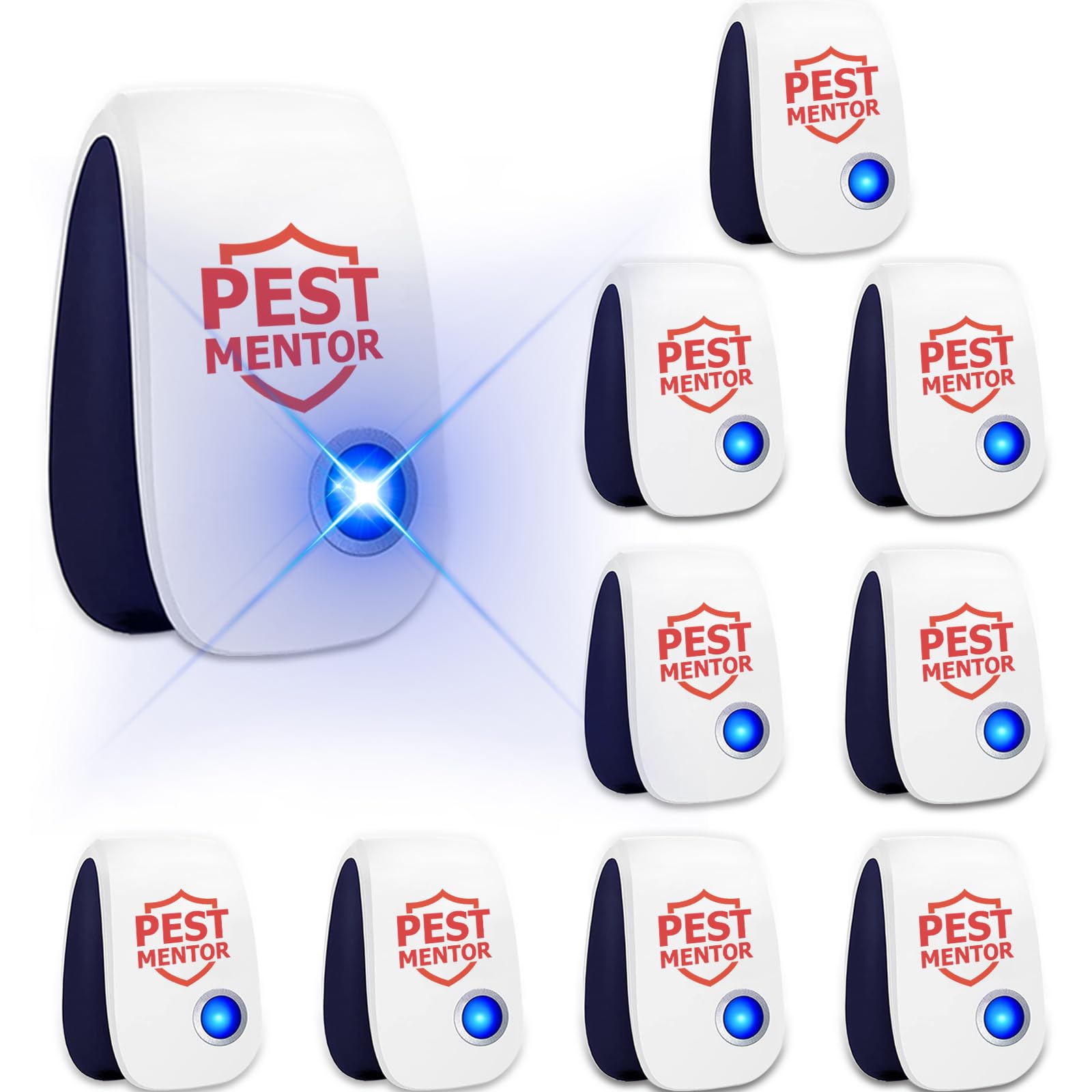 Répulsif à ultrasons lot de 10 prises pour rongeurs et insectes maison