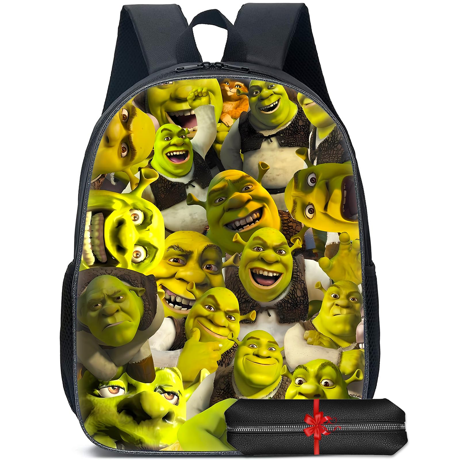 Gbawxoz Funny Backpack Cartoon School Student Bag Bookbag Travel Daypack with Pencil Case for Boys Girls Kids Children, Color-2, One Size