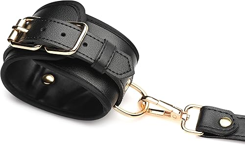 Miniatura 4 de STRICT Arnés Bondage negro con lazos para mujeres, hombres y parejas BDSM, sujetadores de cuero vegano para submarinos, mediano grande, negro