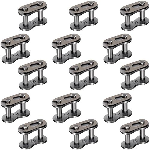 Miniatura 10 de OIIKI Paquete de 6 eslabones de conexión de cadena de rodillos #520, conector maestro sin junta tórica, serie 520, estándar para máquinas agrícolas