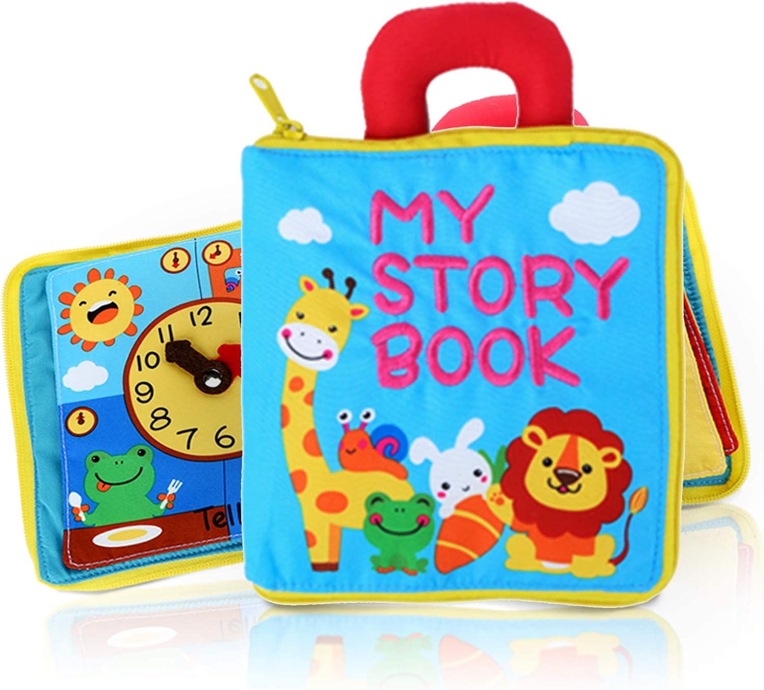 JONZOO Baby Soft Cloth Book, Crinkly Book for Babies Toddlers 6 Months+, Soft Baby Books Toy Animal, Early Education Toy : Baby