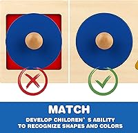 Vista 4 de Rompecabezas Montessori de Múltiples Formas, Primeras Formas, Rompecabezas de Madera con Perilla Jumbo, Rompecabezas de Formas Geométricas
