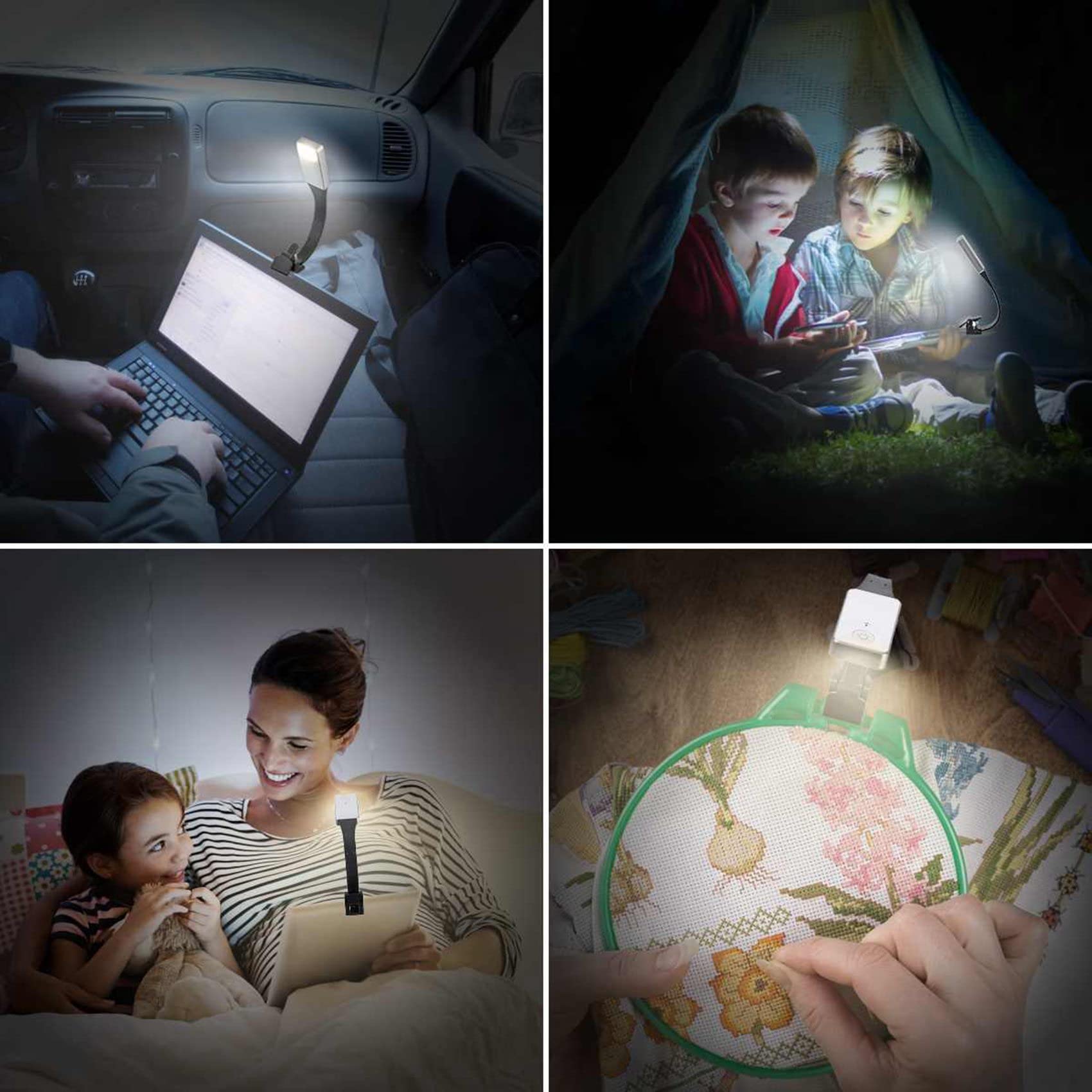 5X Rechargeable E-Book LED Lumière pour Papier Nouvelle USB Lampe de Lecture Livre Lampe Lampe Clip pour Voyage Chambre Livre Lecteur 3 Modèle