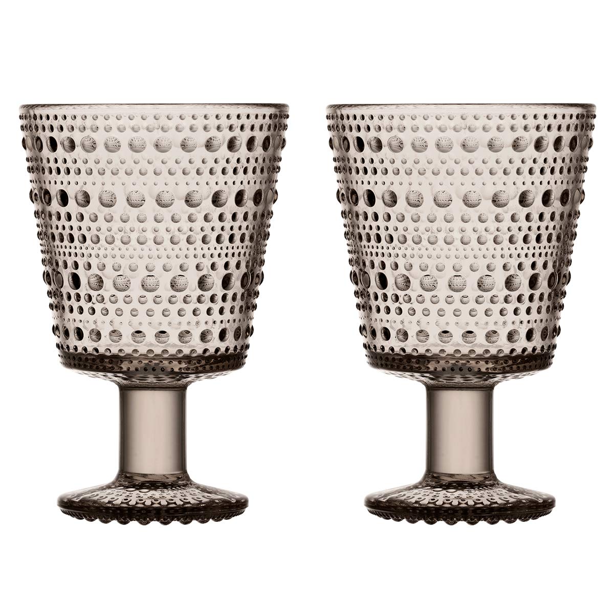 1051136 Kastehelmi tumbler Universal Glass Pair, Set of 2, Linen, Approx. φ3.3 x H5.1 inches (85 x 130 mm)