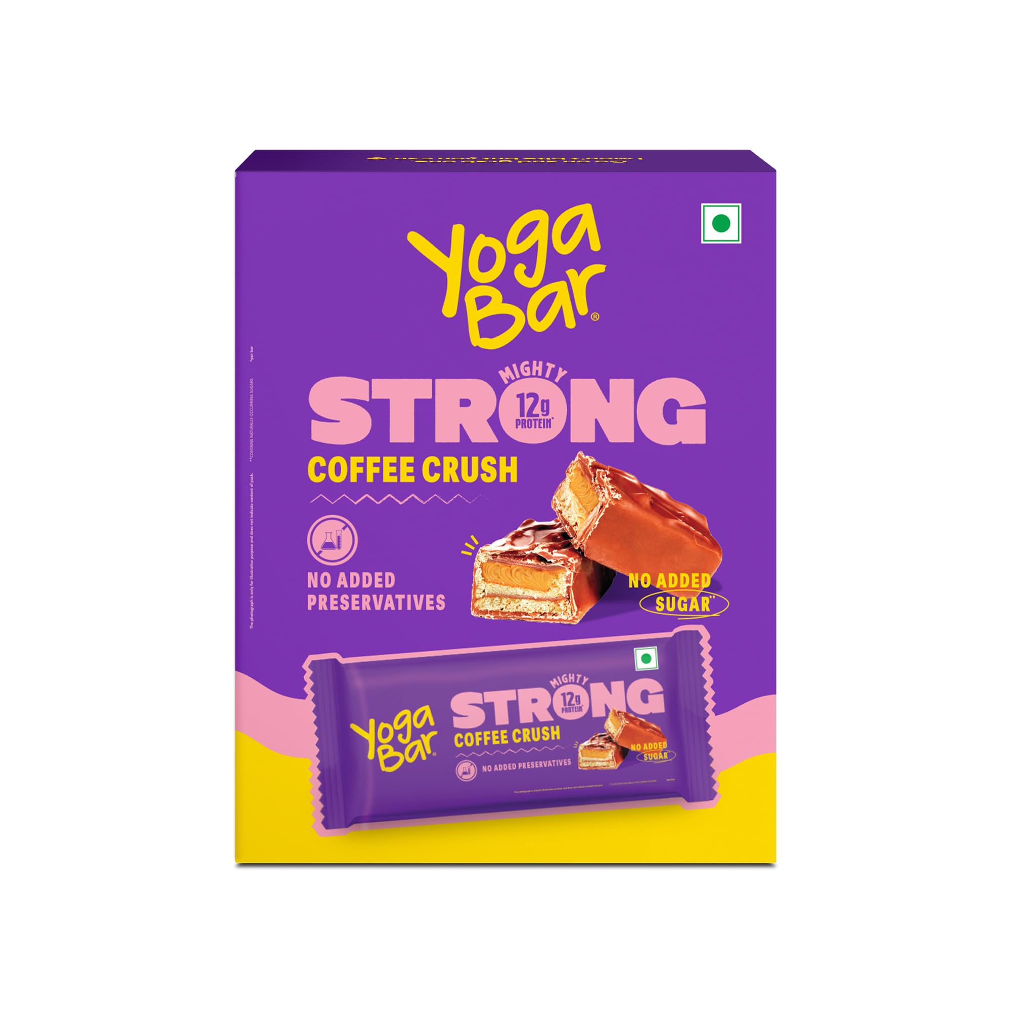 Yogabar Strong Coffee Crush Protein Bars(Pack of 6), 12g Protein, No Added Sugar, No Preservatives-image-32