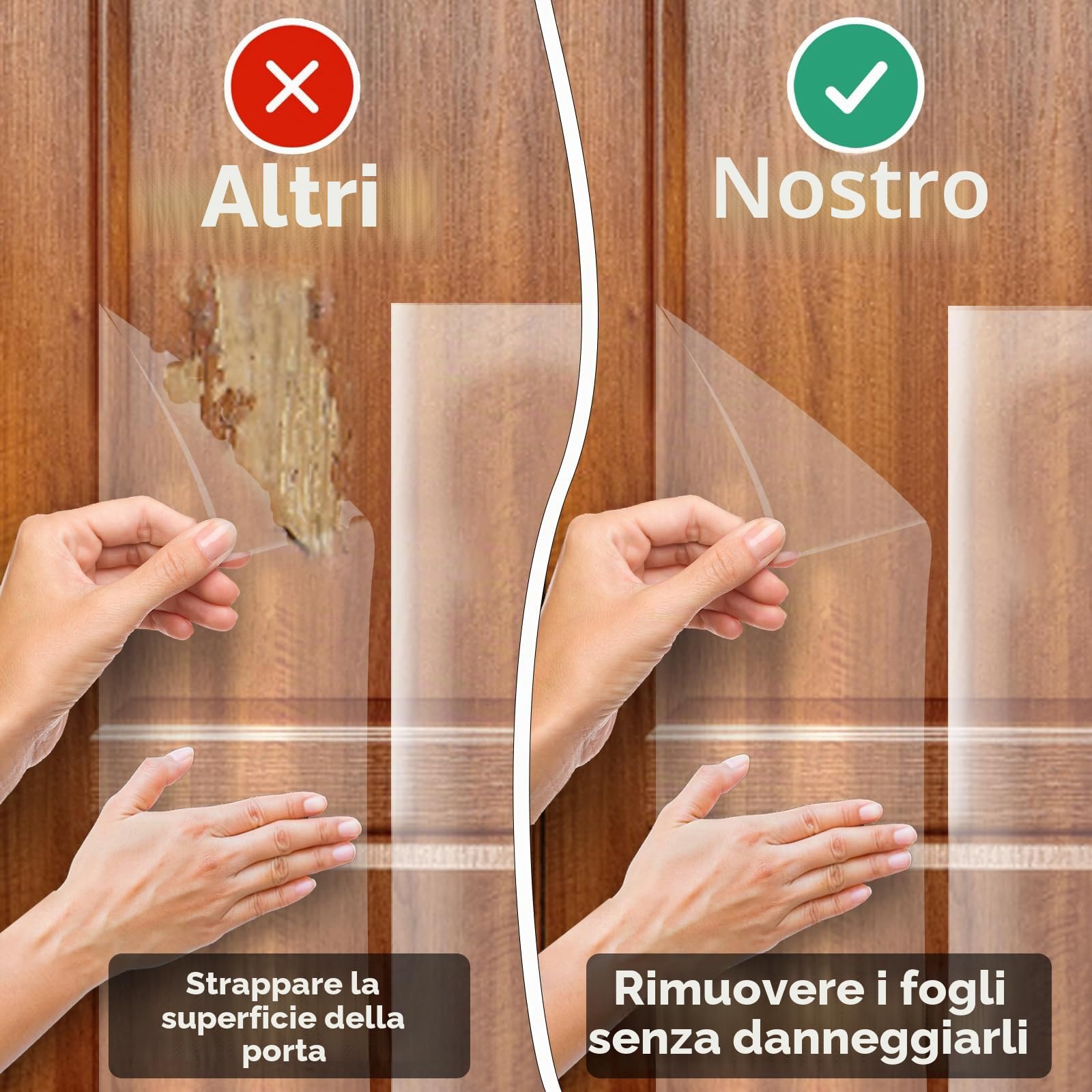 Protezione Antigraffio per Porta - Protegge Mobili e Pareti Con Copertura Trasparente di Alta Qualità, Resistente ai Graffi, Grande Protezione in Vinile