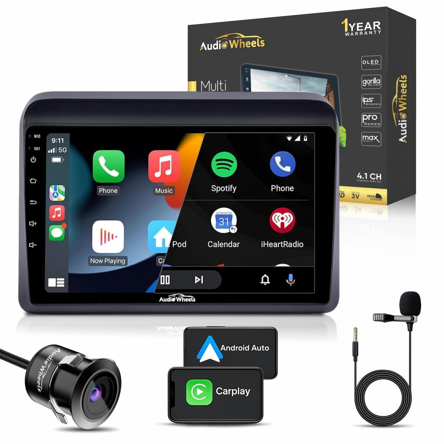 Audio Wheels Maruti Ertiga 2010+: 9-Inch 1280P IPS Android 2/32 Car Display with Gorilla Glass - Double Din Car Stereo, Android 13,+ AHD Camera & Dashboard Frame (Maruti Ertiga 2010+)-image-34