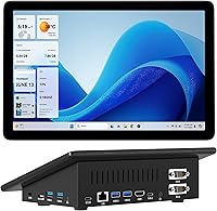 Vista 1 de HIGOLEPC MINI PC,10.1 Inch Touchscreen Win 11 Pro Mini Computer, Celeron N5095 8GB RAM/128GB ROM Mini PC with Screen,Dual RS232 HDMI,BT 5.0,WiFi