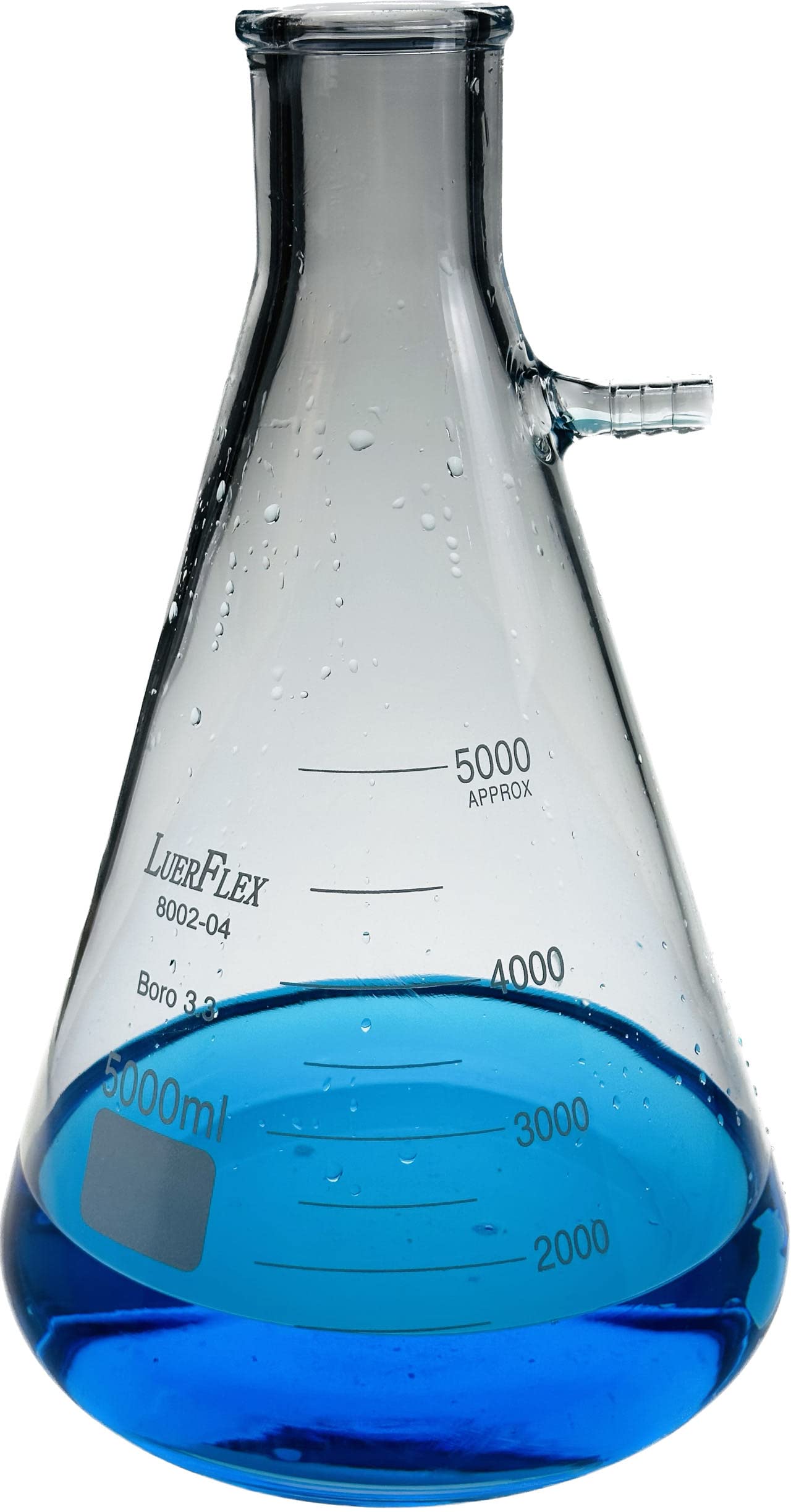 Frasco de filtrado de vidrio borosilicato, 5000 ml, 1 galón, 1 unidad