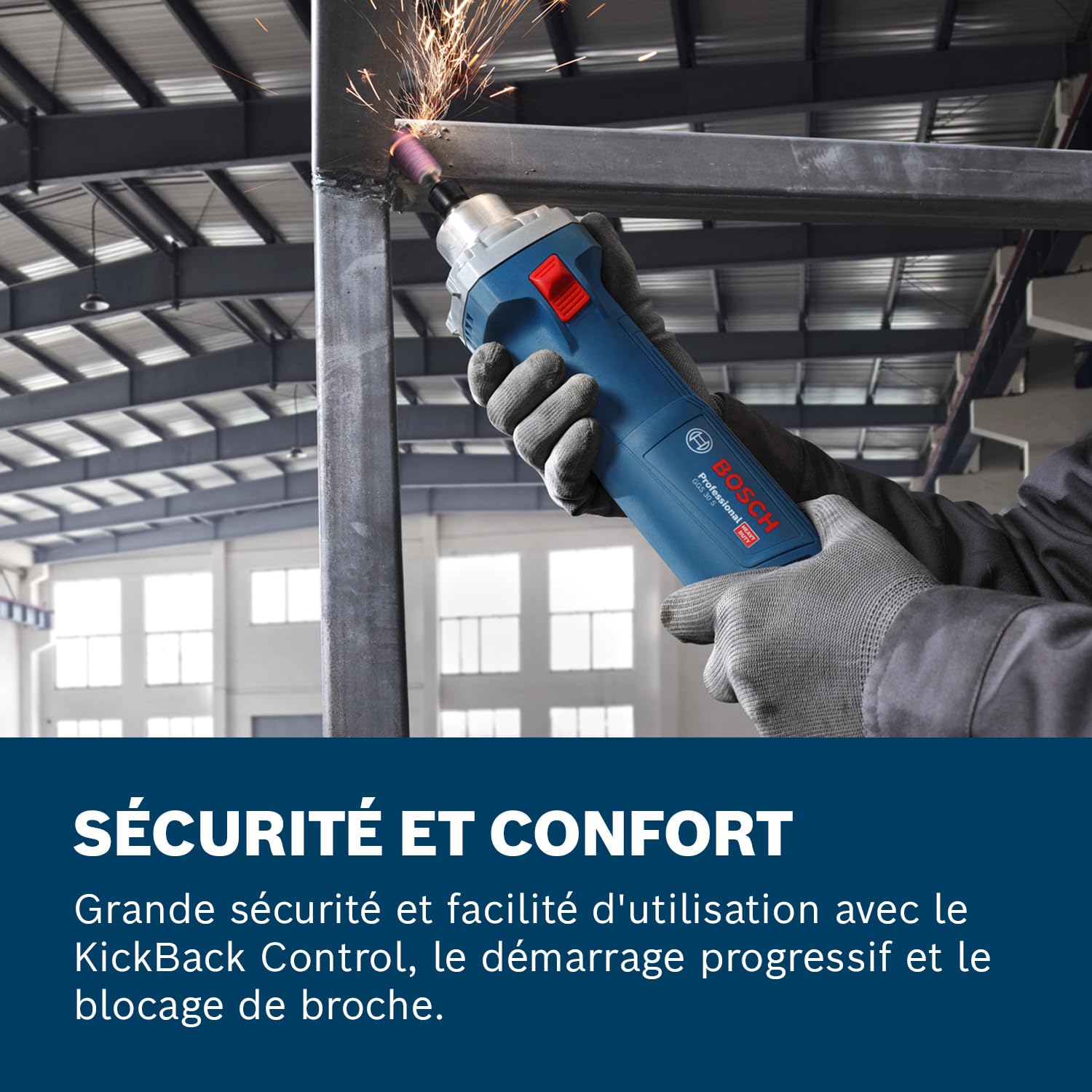Bosch Professional Meuleuse droite filaire GGS 30 S (avec clé de serrage)