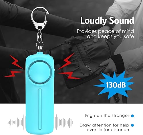 Miniatura 2 de AMIR Juego de llaveros de seguridad para mujeres y niños, 4 piezas de accesorios de llavero de seguridad, juego de llaveros de defensa personal para