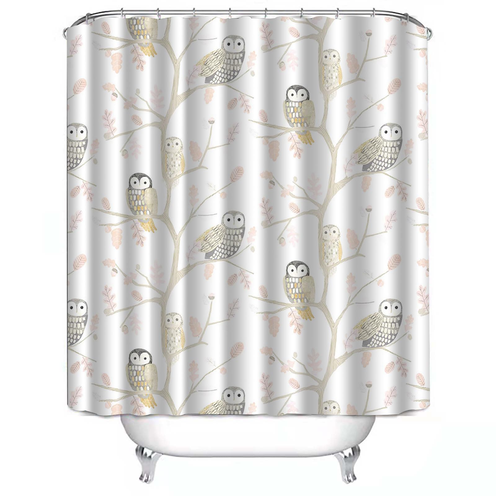 Rideau de douche anti moisissure fini l'eau sur le sol grâce au tissu polyester étanche 180x180