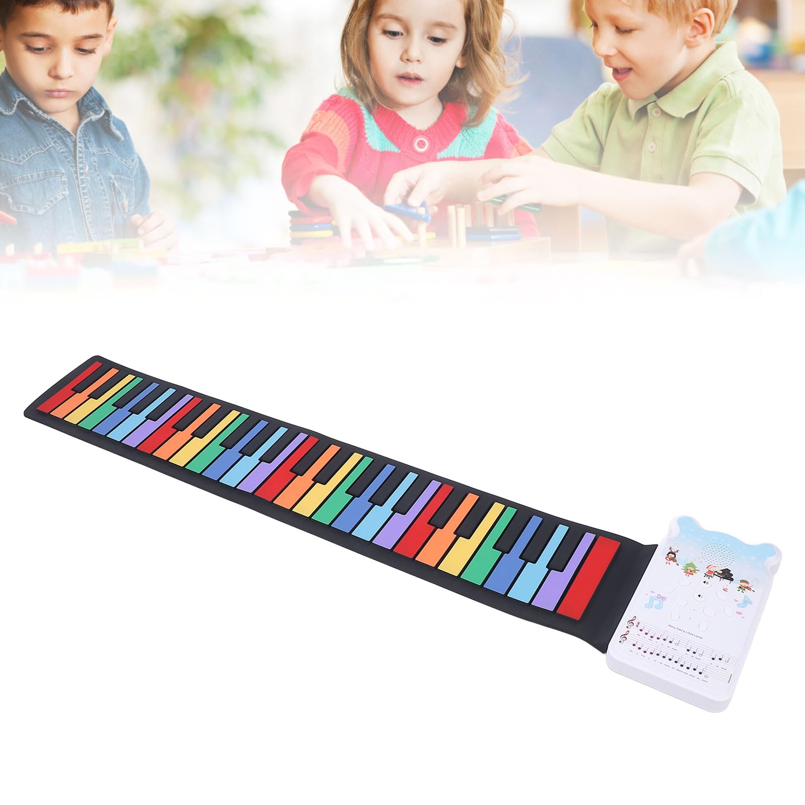 Roll Up Piano,49 Keys Electric Piano Keyboard,Suitable for Children to Practice Playing