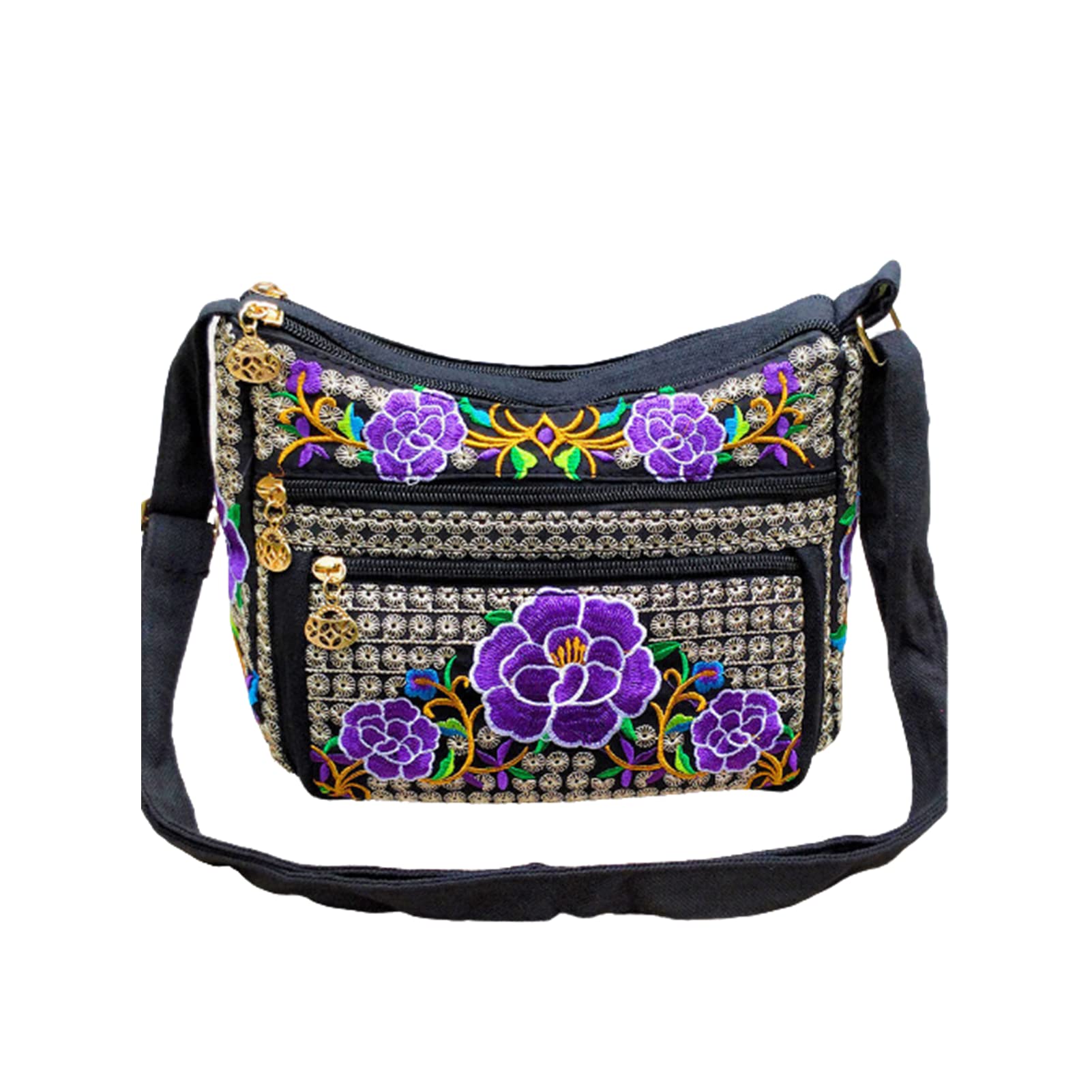 PHEVOSHobo Crossbody Bag for women, Vintage Ethnic Tribal Embroidered Boho Hippie Tote Handbags Shoulder Purse