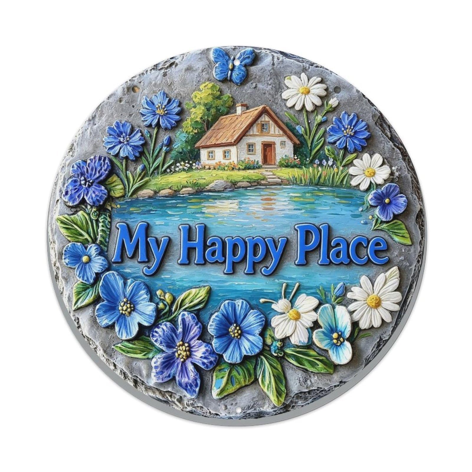 My Happy Place Metal Tin Sign Plaque