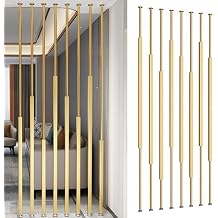 Room Divider DIY Wall Partition Bar Decor Floor to Ceiling Privacy Screen Separator Turquoise Metal Standing Pole for Living Room Restaurant Office 8pcs-B,150cm