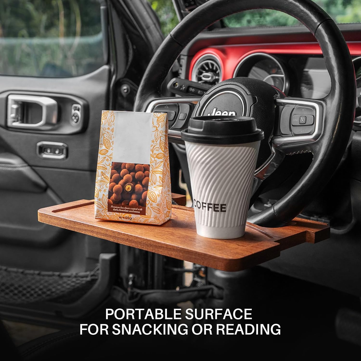 Car Back Seat Organizer, Tactical Rigid MOLLE Panel Car Storage Organizer with Foldable Food Tray, Heavy-Duty Modular Storage MOLLE Panels for Vehicles