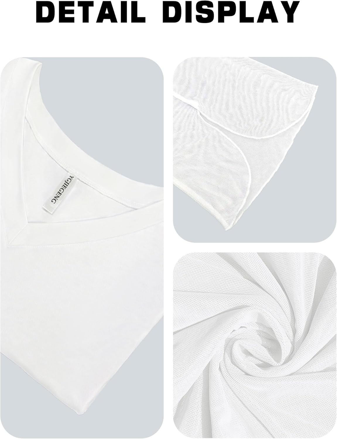 Plus Size Blouses for Women Ruffle 3/4 Sleeve Tops V Neck Casual Elegant Womens Tunic Top Mesh Loose Shirts L-4XL - Image 5