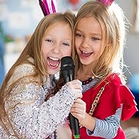 Vista 4 de NUOBESTY Micrófono falso de plástico para niños, juguetes de micrófono, Halloween, fiesta de cumpleaños, escenario o disfraz