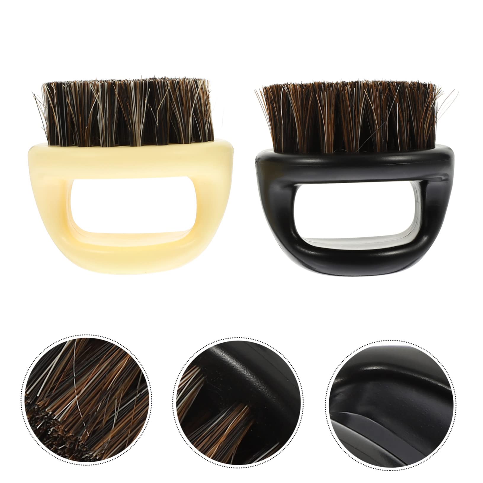 MUSISALY Men's Beard Brush Set 2pcs Multi-function Mustache Cleaning Brush Hair Removal Tool Beard Comb Safe for Shaving Haircuts
