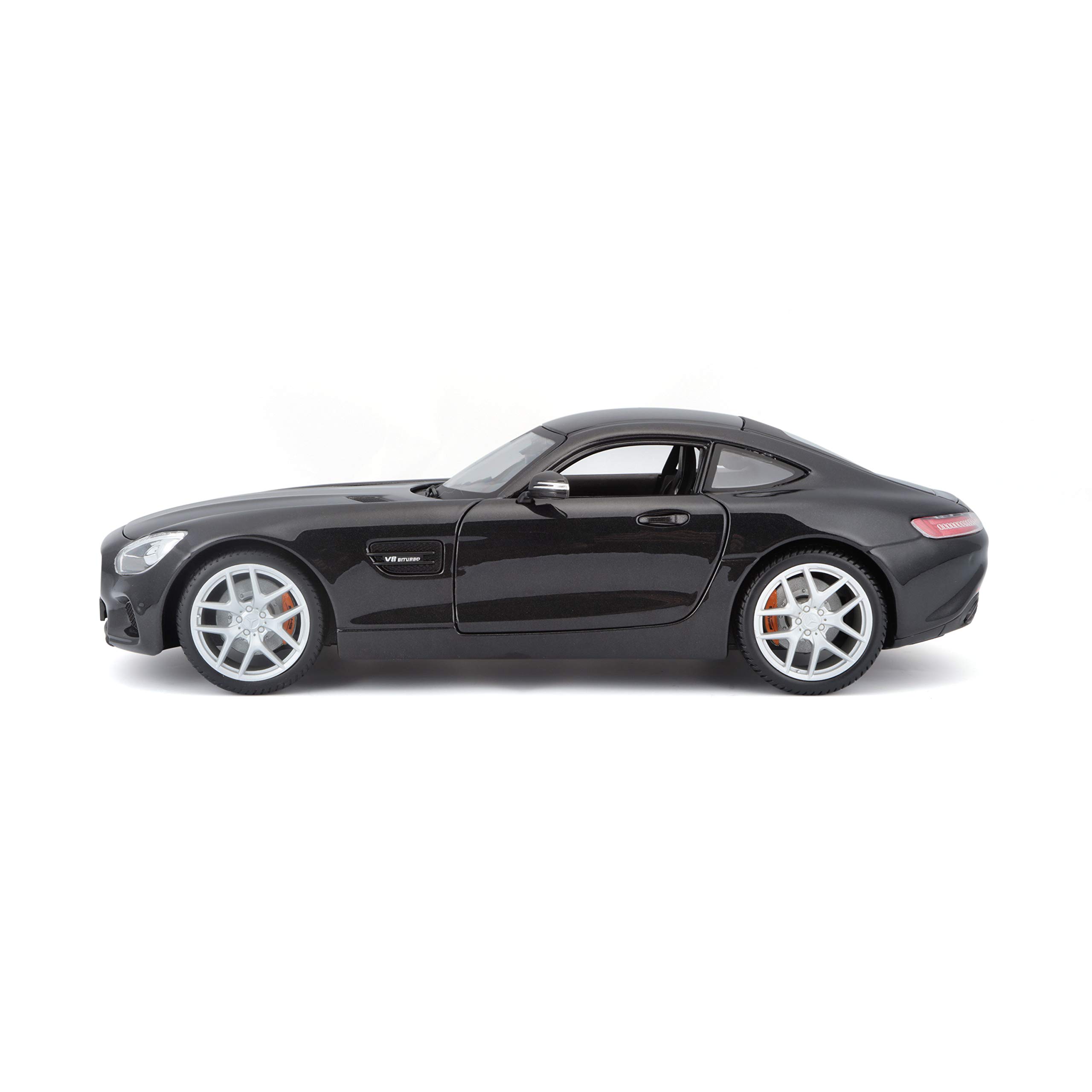 Maisto Mercedes AMG GT: Modello Auto in Scala 1:18, con sospensioni, Porte, Bagagliaio e Cofano per Aprire, Modello finito sterzante, 24 cm, Nero (531398)